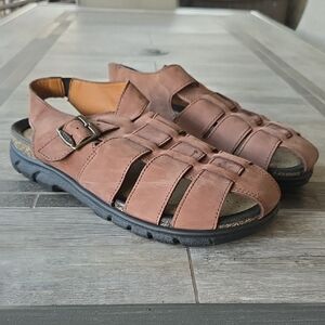 Ecco Men's Tan Leather Sandals
